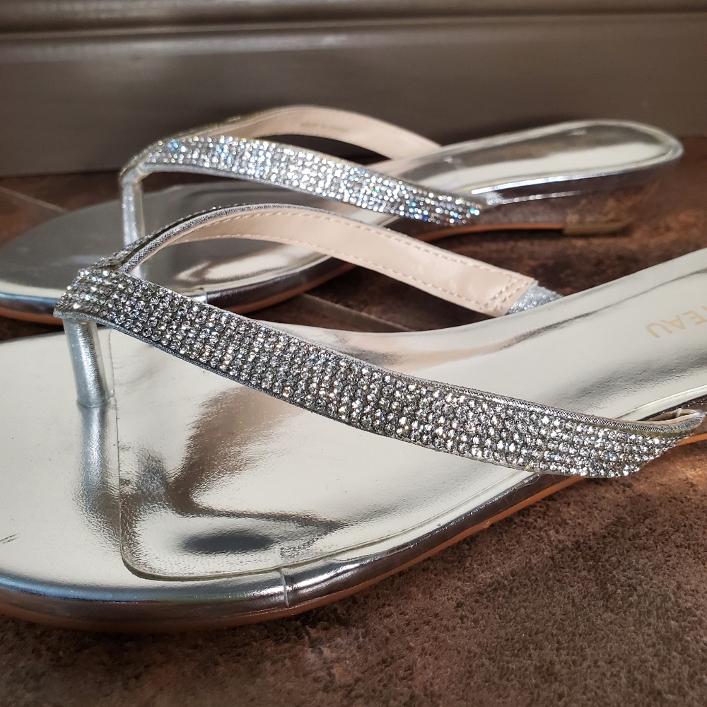 Le Chateau Rhinestone Sandals - Picture 3 of 9